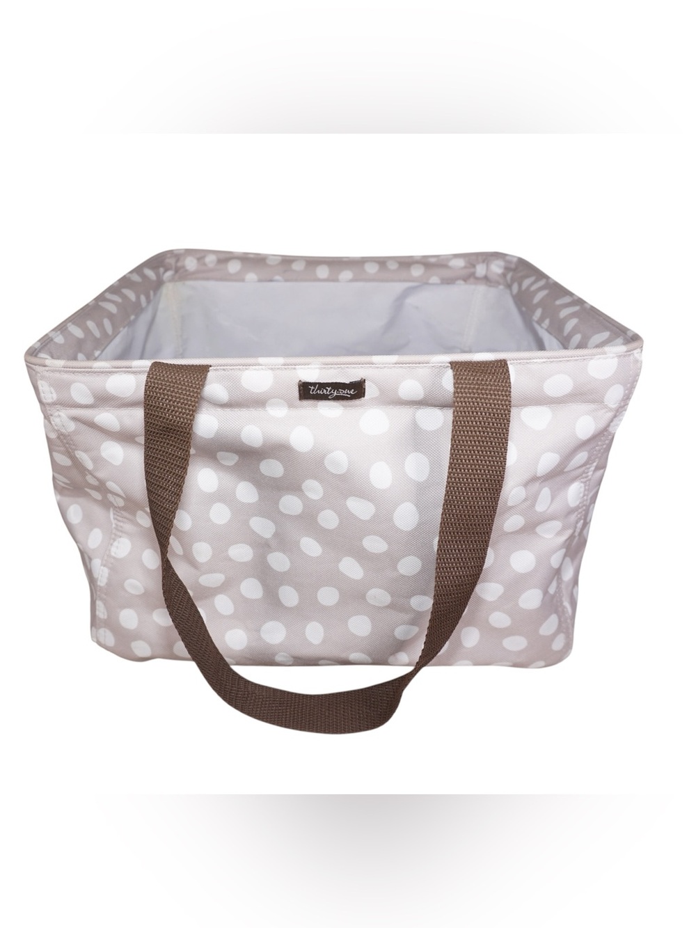 thirty-one Beige Polka Dot Laundry Supplies Caddy with Pink Script - Picture 6 of 10